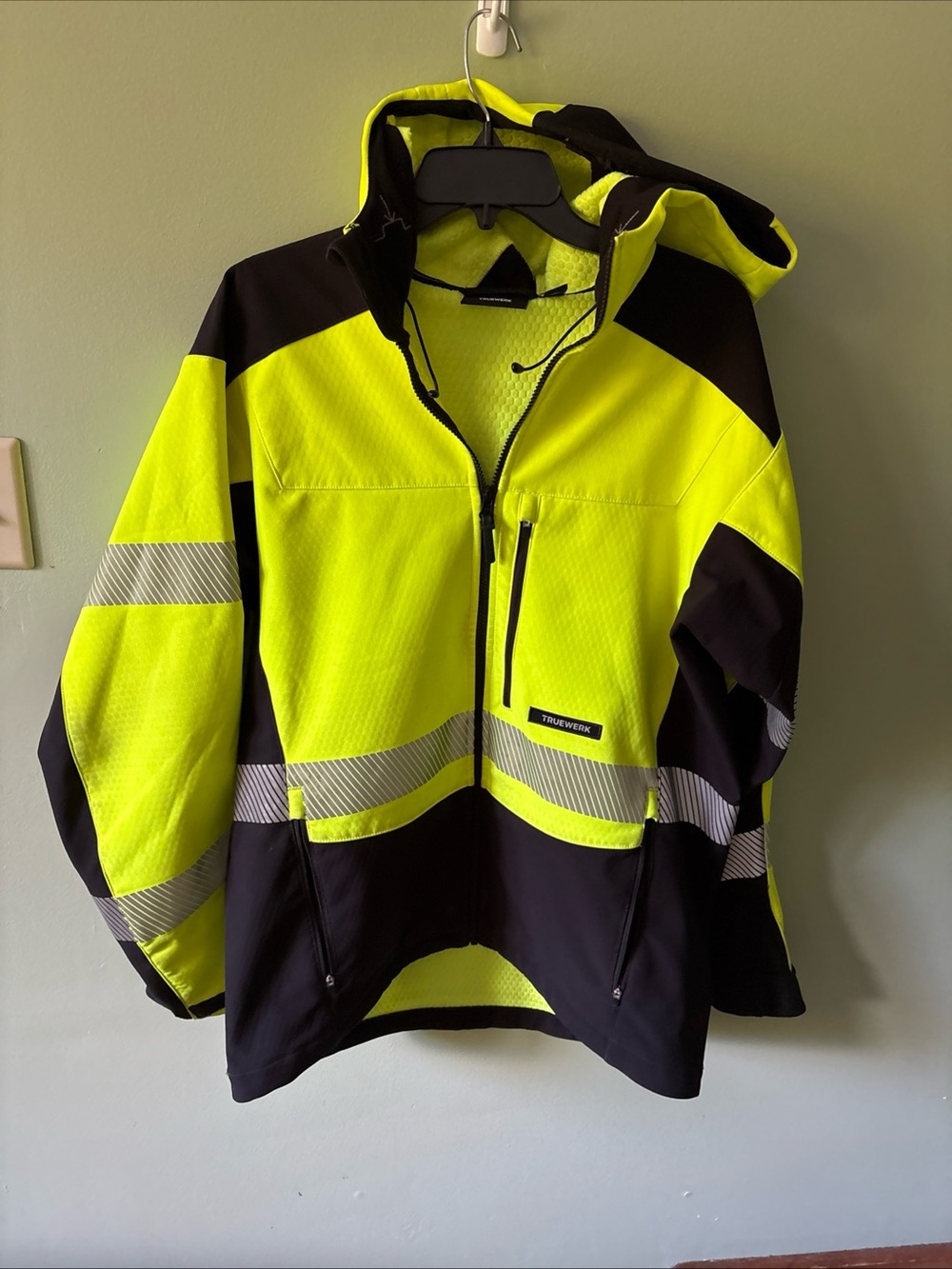 Truewerk S3 Solution Hoodie Jacket Hi-Vis Yellow Men's Size Large